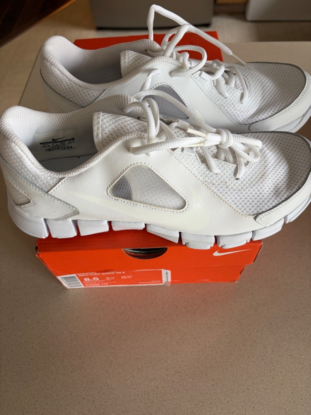 Nike All-White Low-Top Mesh Trainers